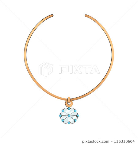 Illustration of necklace Illustration of necklace 136330604