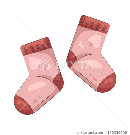 Illustration of socks 136330606