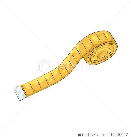 Illustration of measuring tape 136330607