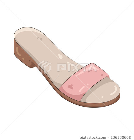 Illustration of Women sandals Illustration of Women sandals 136330608