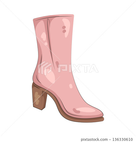 Illustration of ankle boots Illustration of ankle boots 136330610