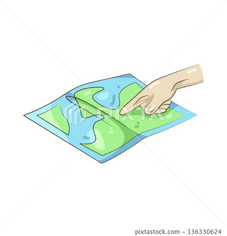 Illustration of map Illustration of map 136330624