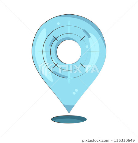 Illustration of location pin 136330649