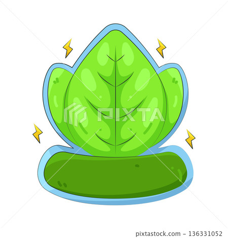 Illustration of green leaf Illustration of green leaf 136331052