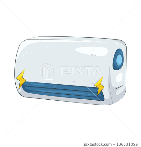 Illustration of air conditioner Illustration of air conditioner 136331059
