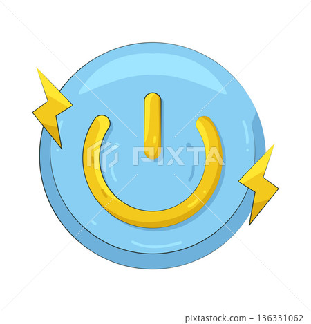 Illustration of power button Illustration of power button 136331062