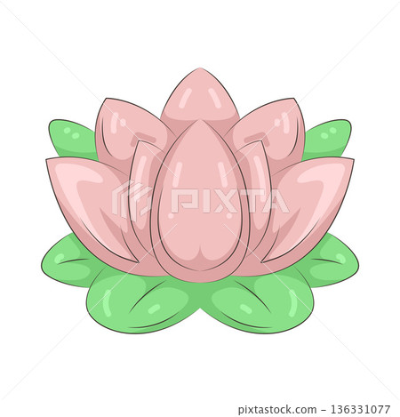 Illustration of lotus flower 136331077