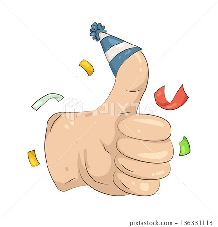 Illustration of thumbs up 136331113