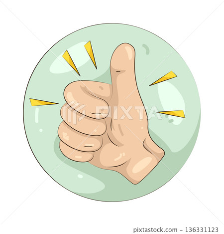 Illustration of thumbs up Illustration of thumbs up 136331123