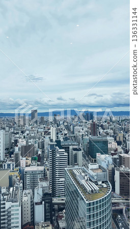 Aerial view of modern city and roads Aerial view of modern city and roads 136331144