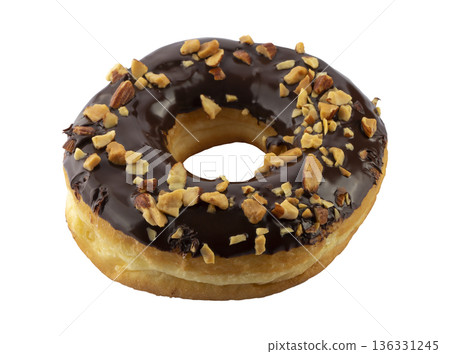 chocolate donut isolated on a white background chocolate donut isolated on a white background 136331245