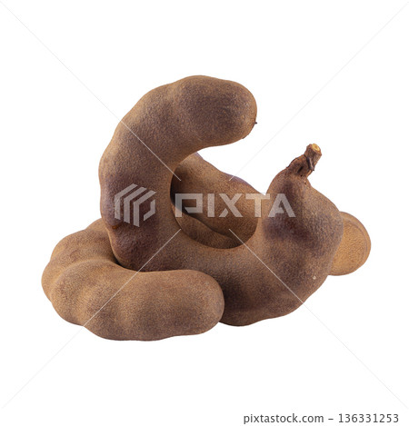 sweet tamarind isolated on a white background 136331253