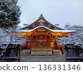 Snowing shrine 136331346