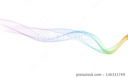 Color wave background line White background Background for presentations, etc. 136331749