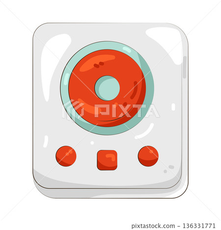 Illustration of emergency button 136331771