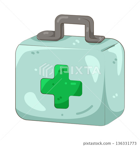 Illustration of first aid kit 136331773