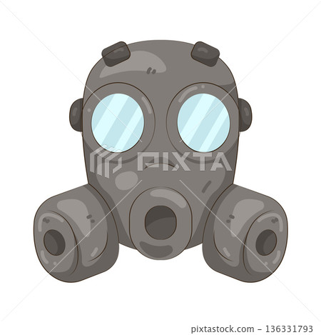 Illustration of gas mask Illustration of gas mask 136331793