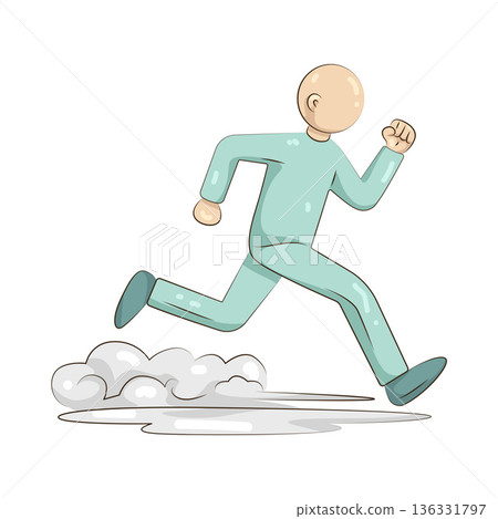 Illustration of running man 136331797
