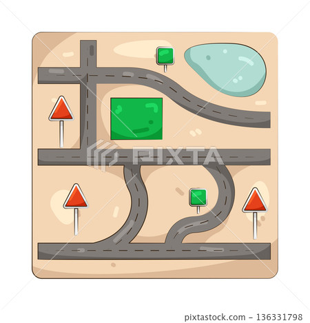Illustration of evacuation map Illustration of evacuation map 136331798