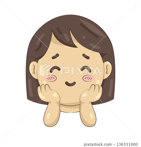 Illustration of smiling girl 136331800
