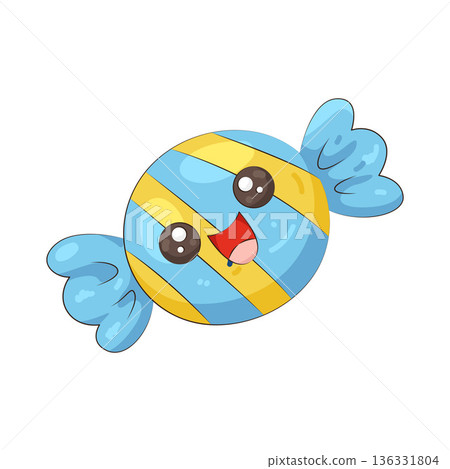 Illustration of happy candy 136331804