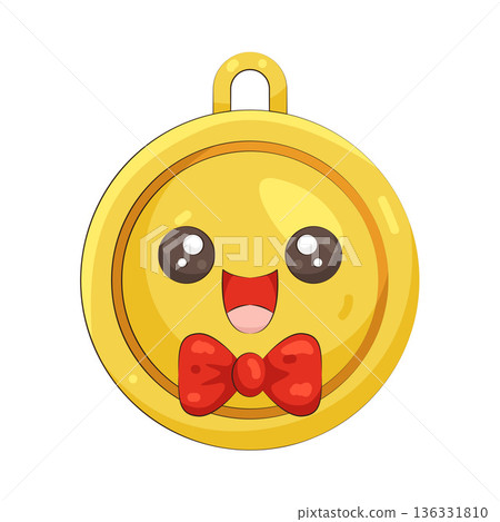 Illustration of happy medal Illustration of happy medal 136331810