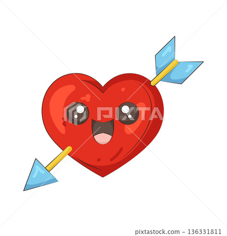 Illustration of happy heart 136331811