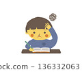 一個因為不明白自己的學業而擔心的男孩 136332063