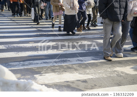 The crowds at the Sapporo Snow Festival 136332209