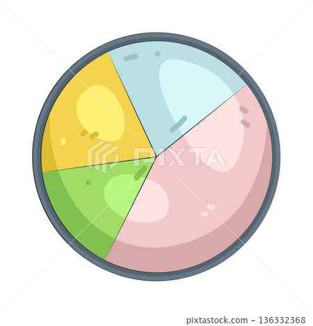 Illustration of pie chart Illustration of pie chart 136332368