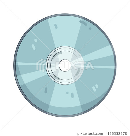 Illustration of compact disc 136332378