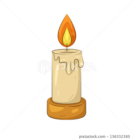 Illustration of candle  136332380