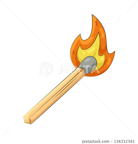 Illustration of matchstick  136332381