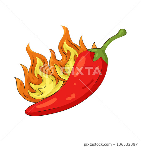 Illustration of Chili fire 136332387
