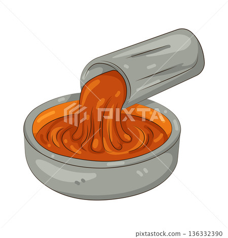 Illustration of Molten metal 136332390