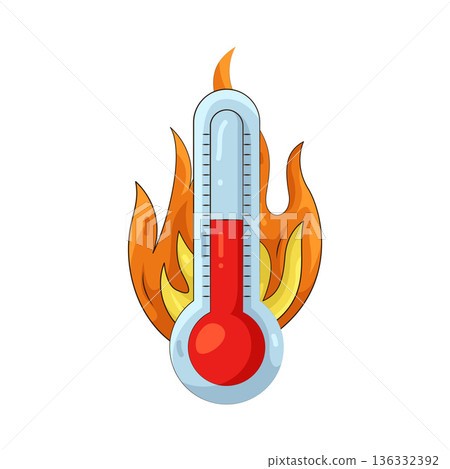 Illustration of High temperature 136332392