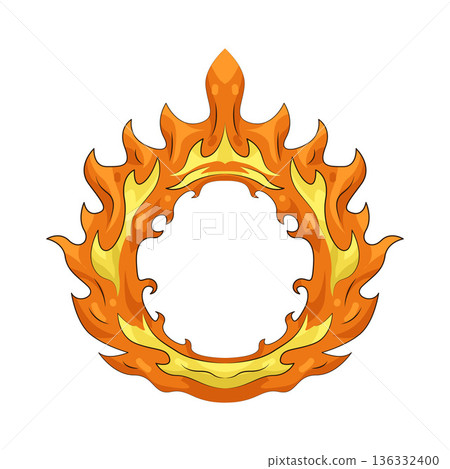 Illustration of fire ring Illustration of fire ring 136332400