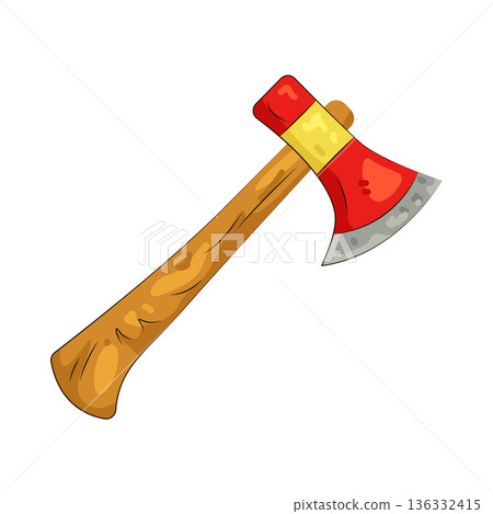 Illustration of firefighter axe Illustration of firefighter axe 136332415