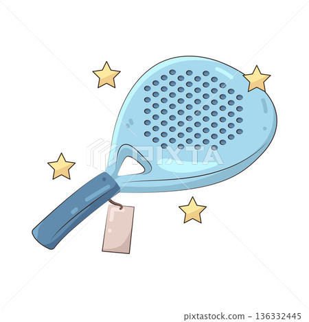Illustration of padel racket Illustration of padel racket 136332445