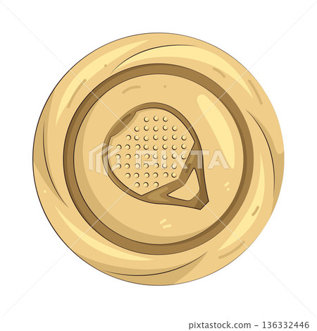 Illustration of padel medal 136332446