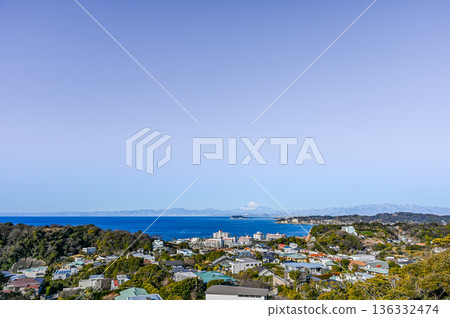 Mt. Fuji, Enoshima and Sagami Bay 136332474