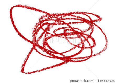 red pencil strokes isolated on transparent background 136332580