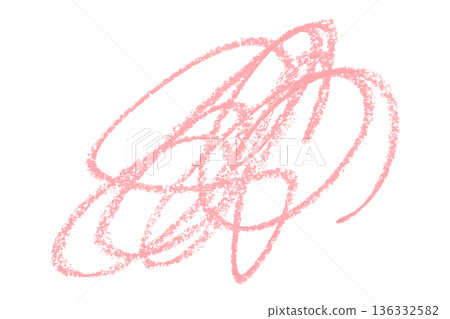 pink pencil strokes isolated on transparent background 136332582