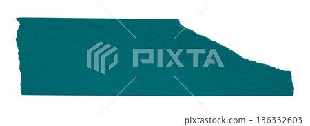 green crumpled torn tape isolated on transparent background. green crumpled torn tape isolated on transparent background. 136332603