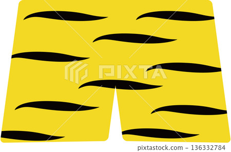 節分鬼褲插圖 - 傳統虎紋圖案布料 136332784