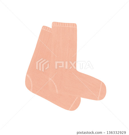 Simple, warm pink socks 136332929