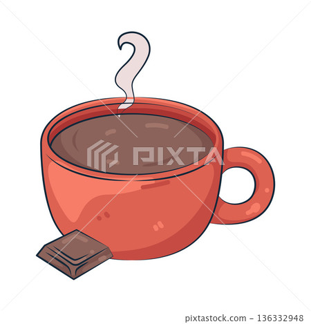 Illustration of hot chocolate Illustration of hot chocolate 136332948