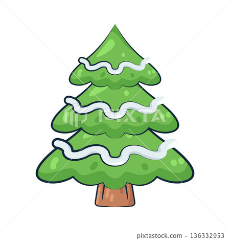 Illustration of Christmas tree Illustration of Christmas tree 136332953