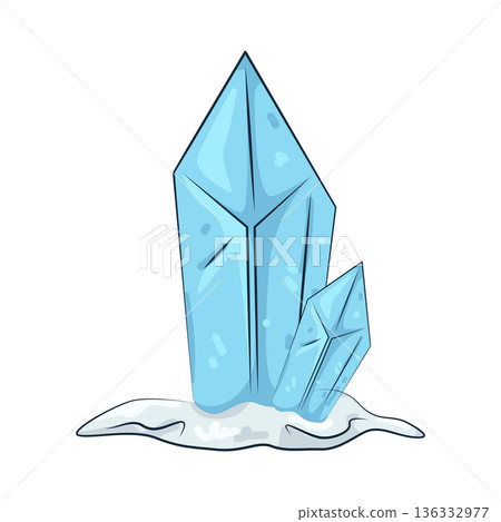 Illustration of ice crystal Illustration of ice crystal 136332977