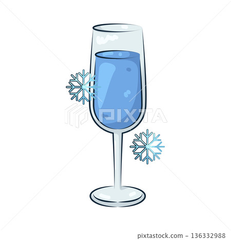 Illustration of cold drink glass 136332988